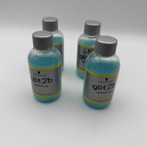Lot Of 4 Schwarzkopf Got2B Spiked Up Max Control Styling Gel 2.5 Fl. oz Hair
